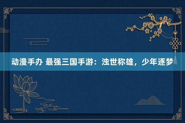 动漫手办 最强三国手游：浊世称雄，少年逐梦