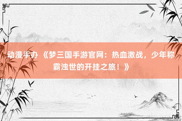 动漫手办 《梦三国手游官网：热血激战，少年称霸浊世的开挂之旅！》