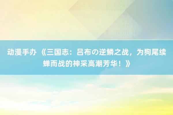 动漫手办 《三国志：吕布の逆鳞之战，为狗尾续蝉而战的神采高潮芳华！》
