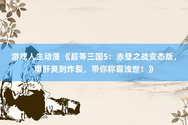 游戏人生动漫 《超等三国5：赤壁之战变态版，爆肝爽到炸裂，带你称霸浊世！》